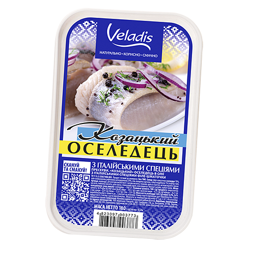 "Cossack" Herring fillet-pieces with Italian spices